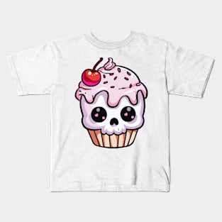 skull cupcake Kids T-Shirt